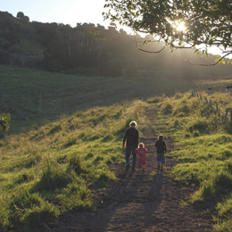 family walk in Kin Kin
